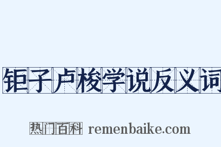 钜子卢梭学说反义词是什么意思的图片